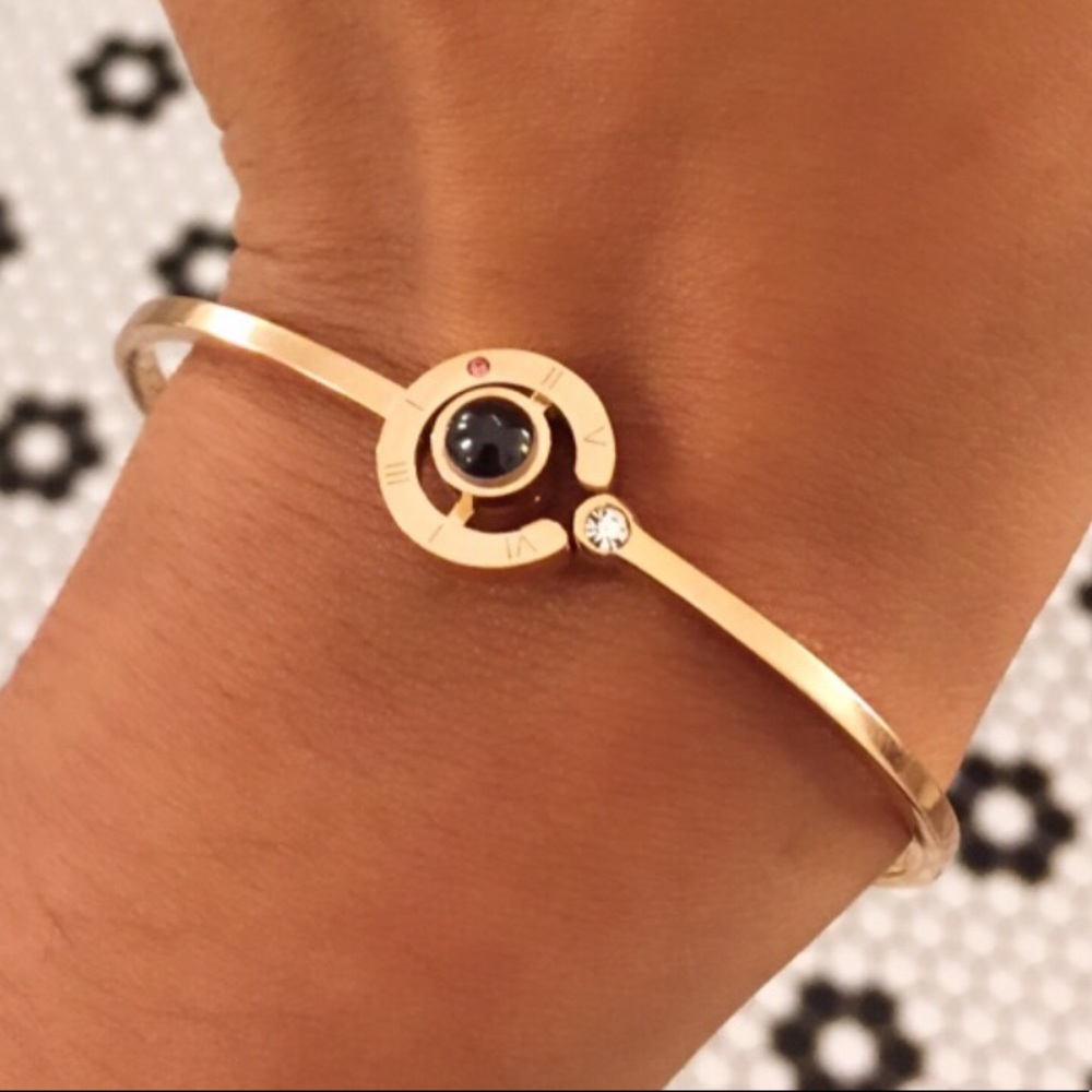 100 Languages I love you bracelet rose gold